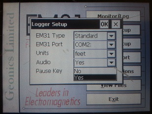 EM31-MK2 Logger Setup Audio