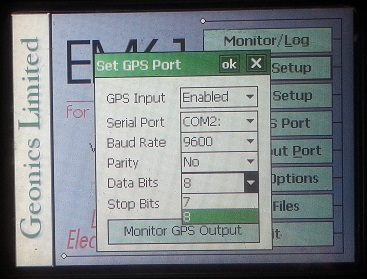EM61-MK2A Set GPS Port