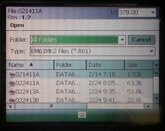 EM61-MK2A File Menu