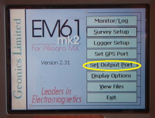 EM61-MK2A Set Output Port Menu