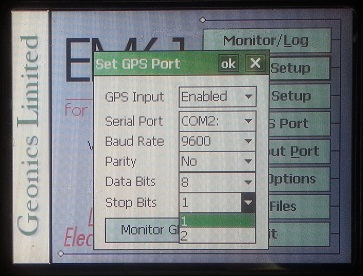 EM61-MK2A Set GPS Port