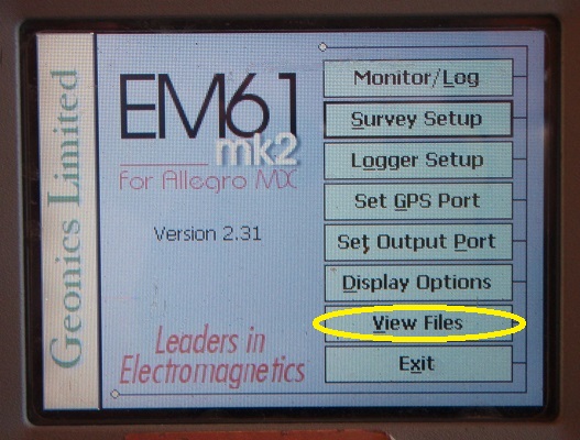 EM61-MK2A View Files Menu