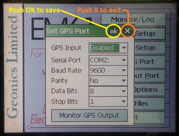 Em61-MK2A Set GPS Port