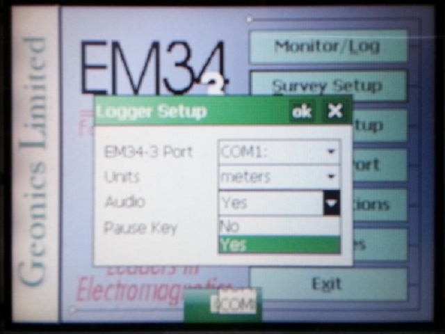EM34 data logger audio