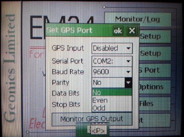 EM34 Set GPS Data Bits