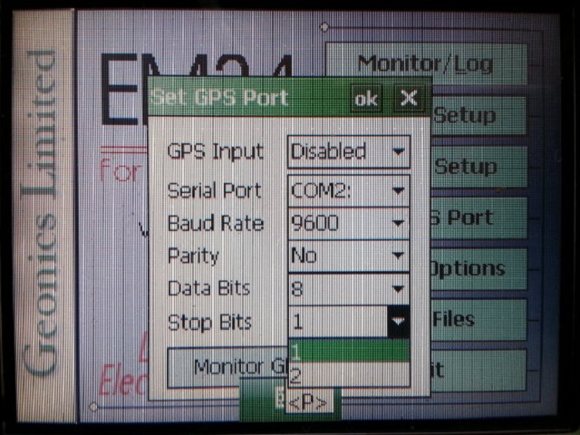 EM34 Set GPS Stop Bits
