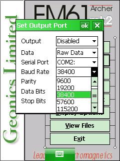 EM61-MK2A Set Output Port Baud Rate