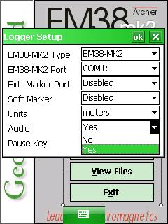 Geonics LTD EM38 Logger Setup Audio