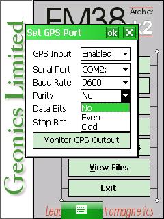 Geoncis LTD EM38 Set GPS Port Parity