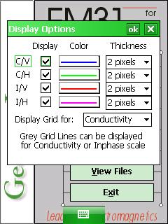 Geonis LTD EM31 Display Options