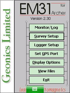 Geonics LTD EM31 Program for Archer