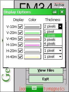 Geonics LTD EM34 Display Options Thickness