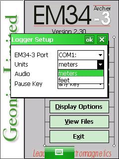 Geonics LTD Select EM34 Logger Setup Unit System