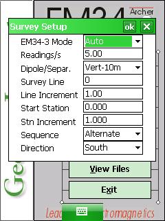 Geonics LTD EM34 Survey Setup Start Station